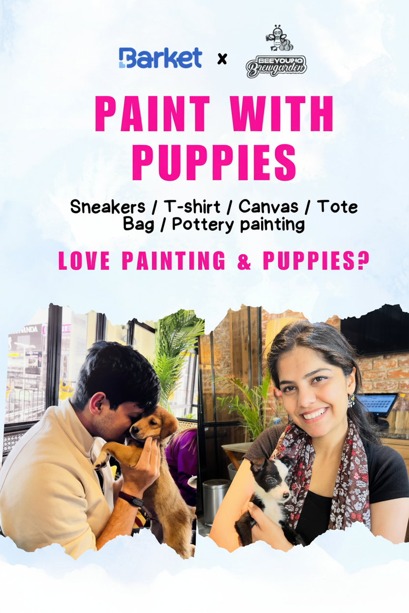 Paint with Puppies by Barket || Malviya Nagar