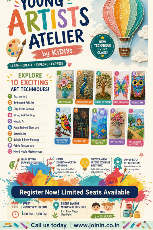 Young Artists Atelier (3-10 years)- 10 classes