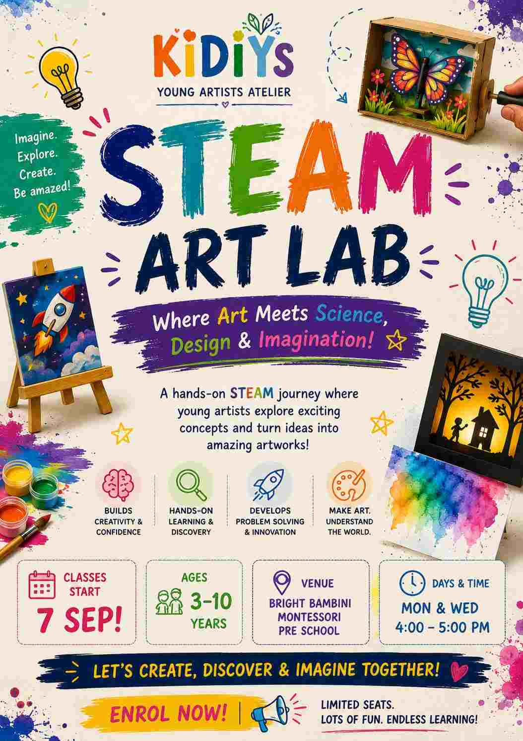 Steam Art Lab for 3-10 year olds
