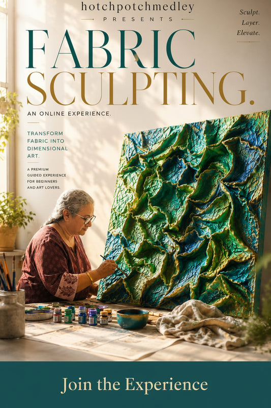 Fabric Sculpting on Wood - Online (2 days- materials provided)