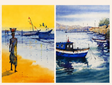 Watercolor Course- Seascapes and Boats (Pre-recorded, Self Paced)